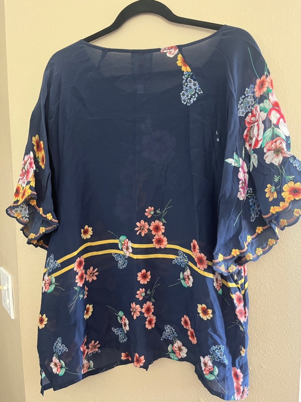 EUC blue Johnny Was Paola tunic. Size XL - Picture 5 of 7